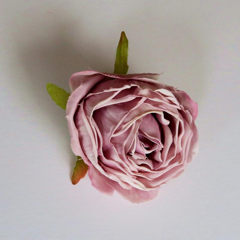 Selyem fejvirág, fáradt rózsaszín. Mérete: kb. 7 cm
