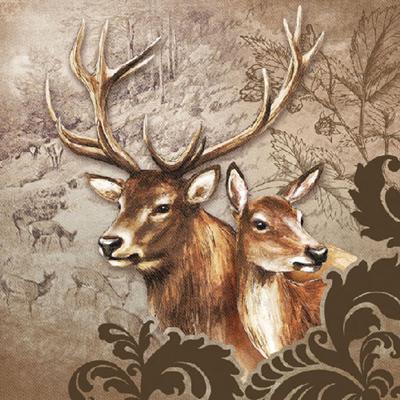 Szalvéta – Deer couple brown
