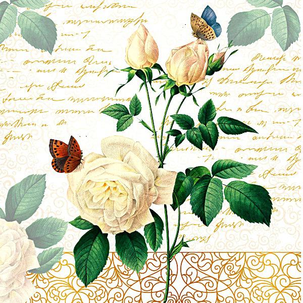 Szalvéta – Sárga rózsa
