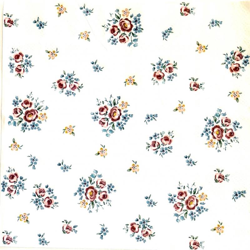 Szalvéta - apró virágcsokrok (két rétegű)