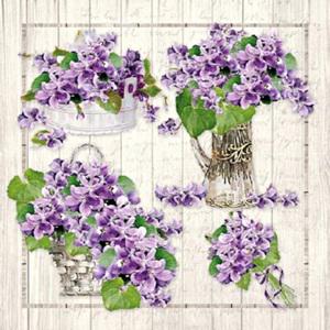 Szalvéta Purple Bouquets