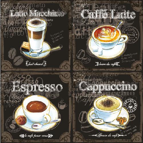Szalvéta - Types of coffee