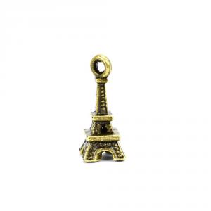 Bronz szinű Eiffel torony, mérete: 7x18 mm