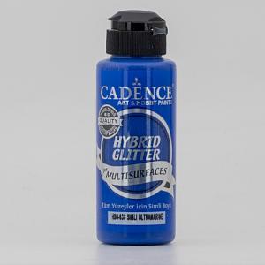 Cadence hybrid akril festék, glitteres, ultramarine kék, 120 ml