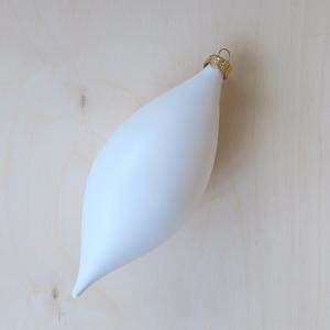 Fehér műanyag duci jégcsap, mérete: 18 cm