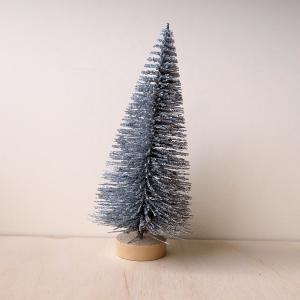 Fenyőfa ezüst glitteres, 10 cm