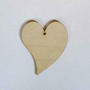 Natúr fa francia szív, mérete: 5x10 cm
