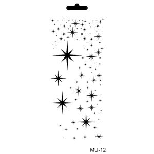 Stencil, csillagok. Mérete: 10x25 cm