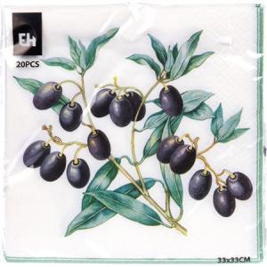 Szalvéta – fekete olívabogyók