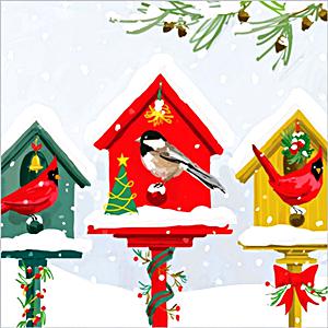 Szalvéta Holiday birdhouses