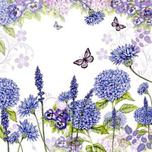 Szalvéta Purple wildflowers