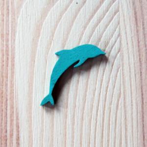 Türkizkék fa delfin, mérete: 2x3 cm