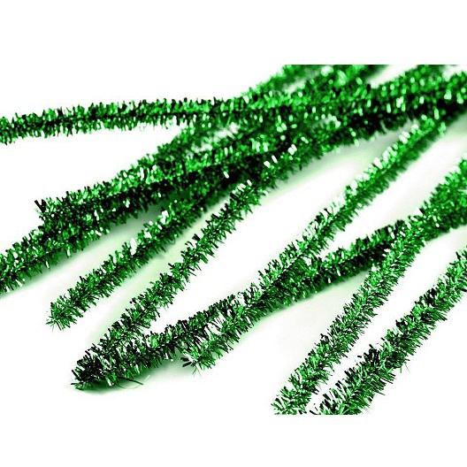 Zöld lurex szál, hossza: 30 cm, átmérője: 6 mm. Az ár egy szálra vonatkozik