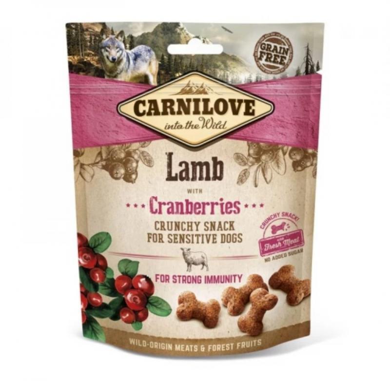 Carnilove Dog Crunchy Snack Lamb Cranberries Bárányhússal és