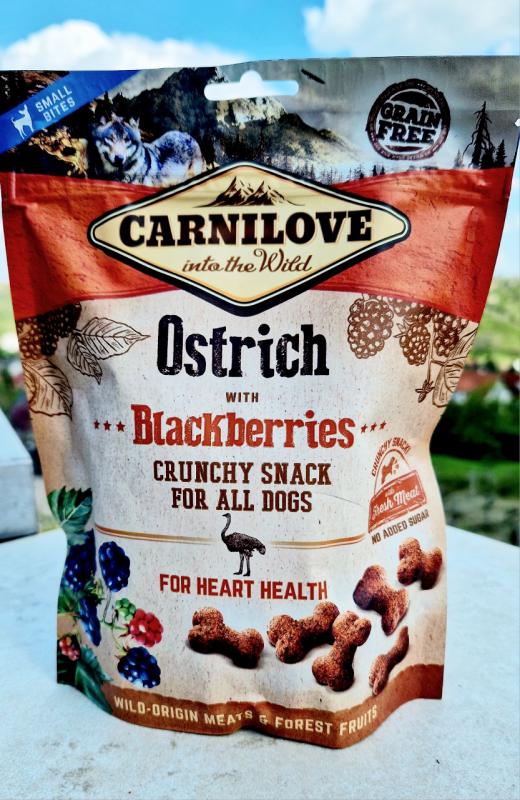 Carnilove Dog Crunchy Snack Ostrich & Mulberry- Strucchússal és Feketeszederrel 200g