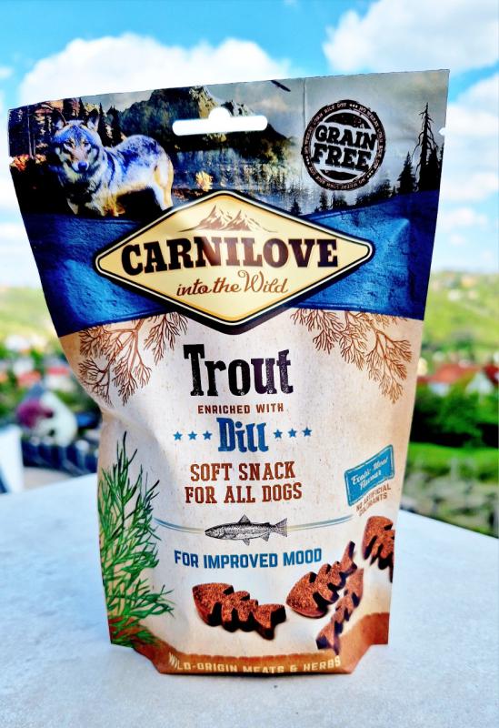 Carnilove Dog Semi Moist Snack - Pisztráng kaporral 200g
