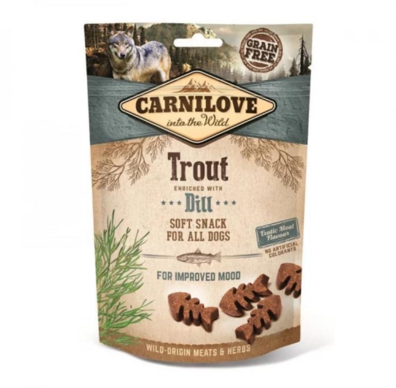 Carnilove Dog Semi Moist Snack - Pisztráng kaporral 200g