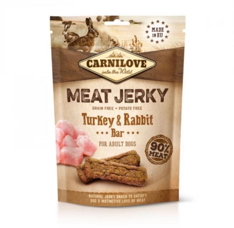 Carnilove Jutalomfalat Jerky Turkey & Rabbit Fillet - Pulyka nyúlhússal 100 g