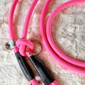 Csomózott multifunkciós tréningpóráz (8mm) PINK SZÍNŰ 1db!