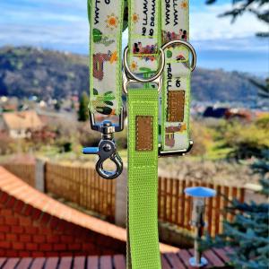Llama Summer Green kutyanyakörv
