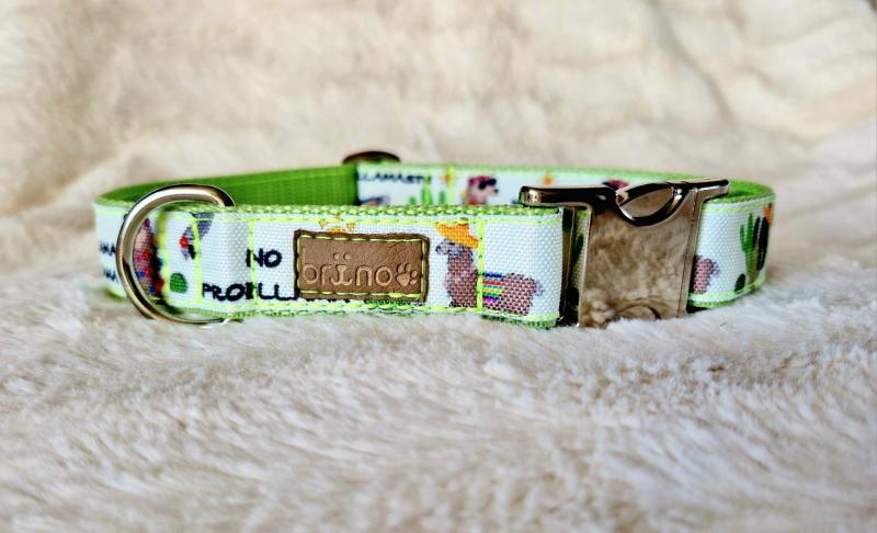 Llama Summer Green kutyanyakörv