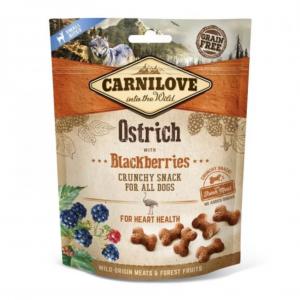 Carnilove Dog Crunchy Snack Ostrich & Mulberry- Strucchússal és Feketeszederrel 200g