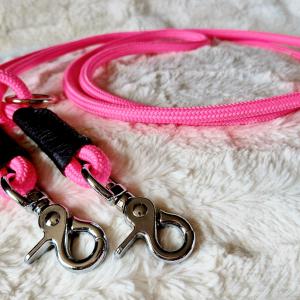 Csomózott multifunkciós tréningpóráz (8mm) PINK SZÍNŰ 1db!