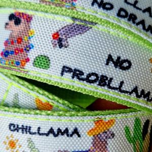 Llama Summer Green félfojtó nyakörv