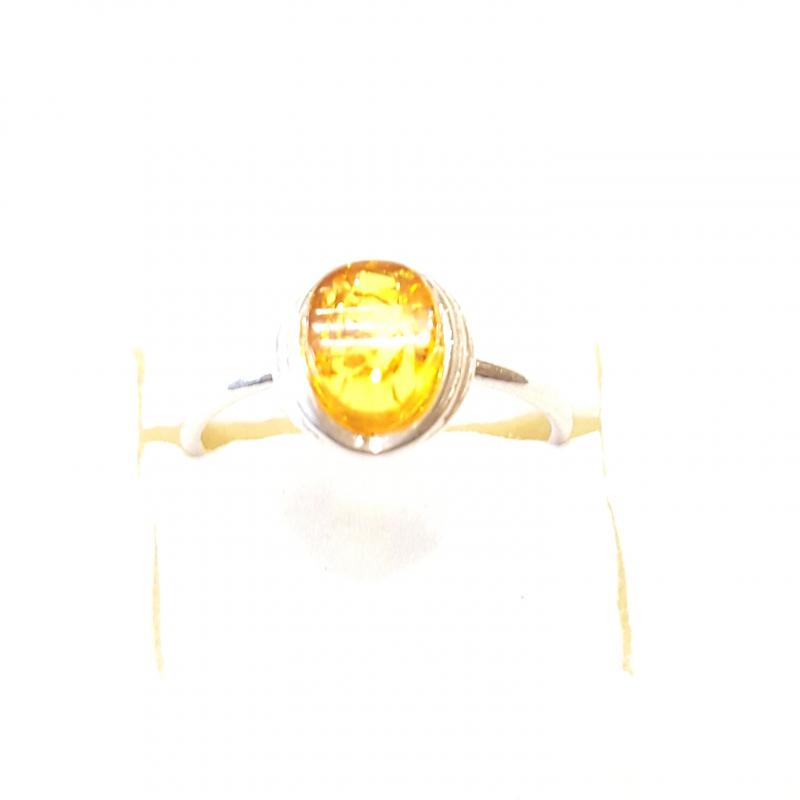 Borostyán ezüst gyűrű Jubilex  405