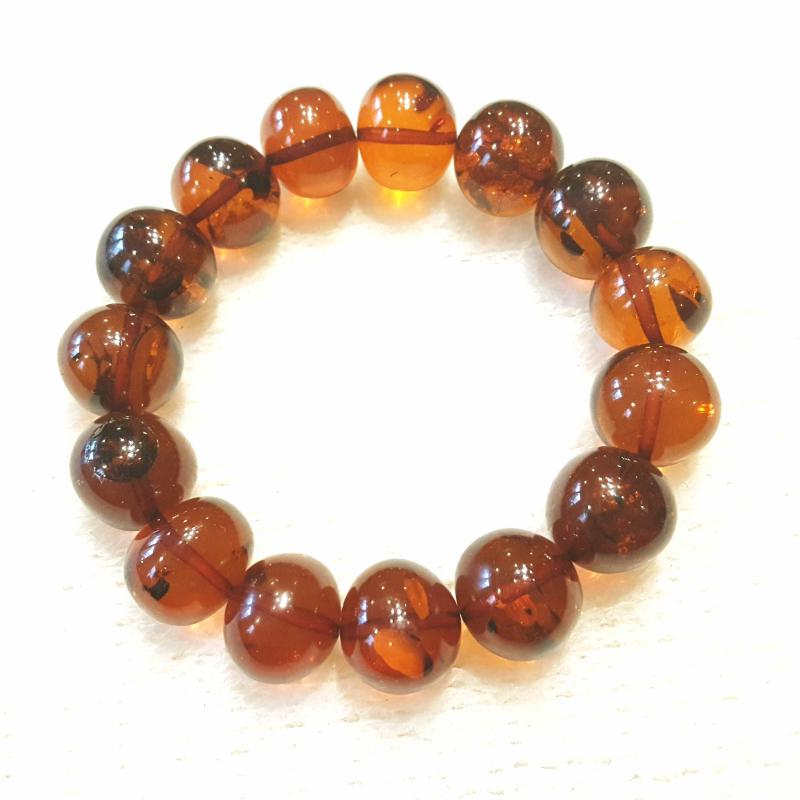 Borostyán karkötő sötét barokk Jubilex 548