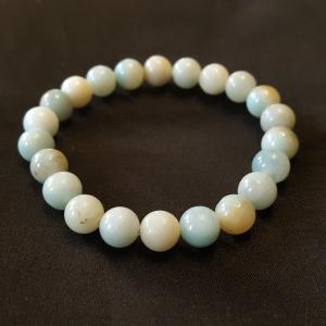 Amazonit kristály karkötő gumis 8 mm-es gyöngyök 876