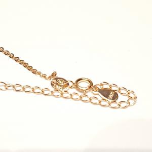 Aranyozott ezüst nyaklánc rozé 45 cm  762