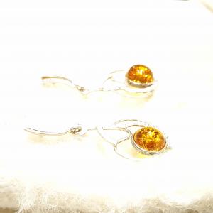 Borostyán ezüst fülbevaló Jubilex 397