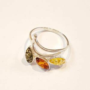 Borostyán ezüst gyűrű Jubilex (méret 59,60,61) 255