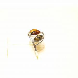 Borostyán ezüst gyűrű többszínű Jubilex  428 (méret 63)