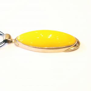 Borostyán medál aranyozott ezüst foglalatban Jubilex 351