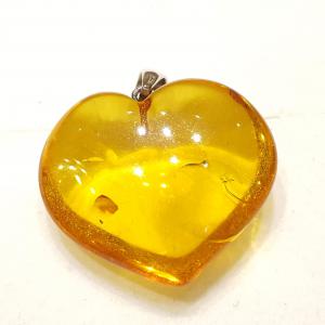 Borostyán medál szív egyedi lengyel Jubilex 342
