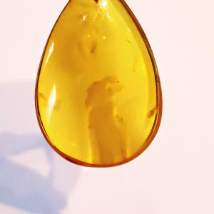 Borostyán  medál vízcsepp alakú Jubilex 124