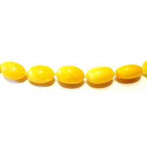 Borostyán nyakék gyöngysor sárga opak Jubilex 473