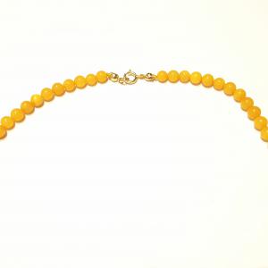 Borostyán nyakék gyöngysor sárga opak Jubilex 477