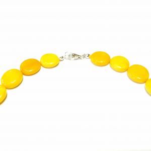 Borostyán nyakék gyöngysor sárga opak Jubilex 483