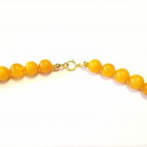 Borostyán nyakék gyöngysor sárga opak Jubilex 483