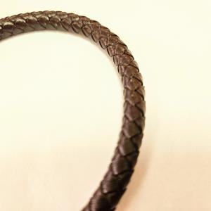 Elegáns bőr férfi karkötő barna (18-23 cm)109