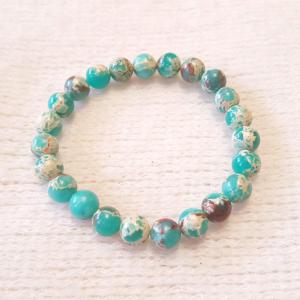 Jáspis karkötő  bogyós 8 mm-es gumis (17-18 cm)881