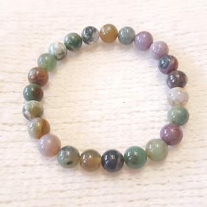 Pompás achát bogyós karkötő gumis(8 mm) 879