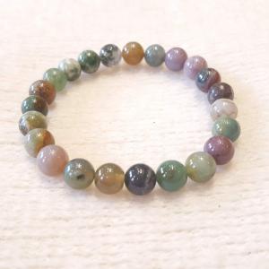 Pompás achát bogyós karkötő gumis(8 mm) 879