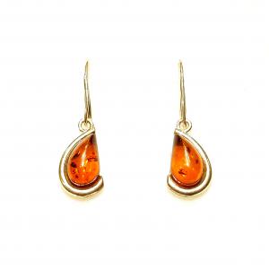 Borostyán ezüst fülbevaló akasztós Jubilex 516