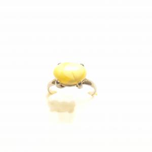 Borostyán ezüst gyűrű Jubilex (méret 59)  675