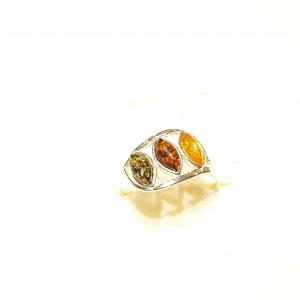Borostyán ezüst gyűrű többszínű Jubilex  428 (méret 63)