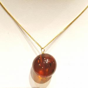 Borostyán ezüst medál nyakék kolié Jubilex Stúdió 482